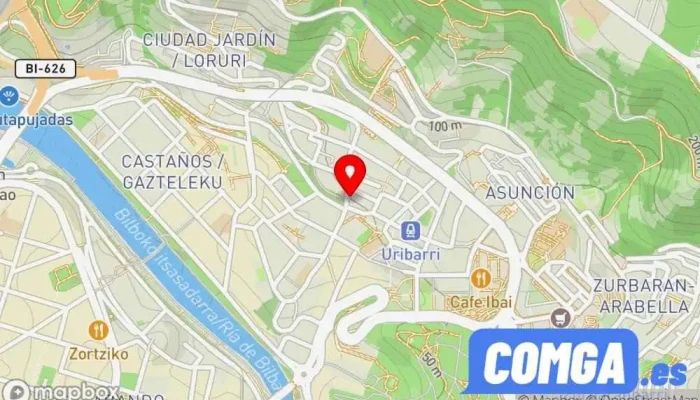 mapa de A3 Cerrajería Cerrajero en Bilbao