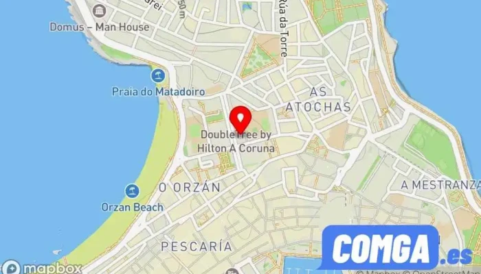 mapa de Anxo Cerrajero Coruña Cerrajero en A Coruña