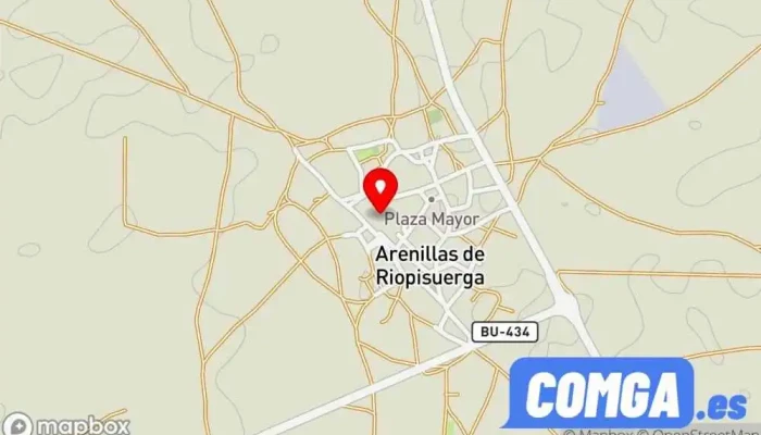 mapa de Arenillas de Riopisuerga  en Arenillas de Riopisuerga