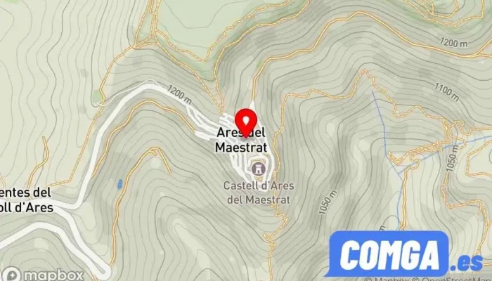 mapa de Ares del Maestre  en Ares del Maestre