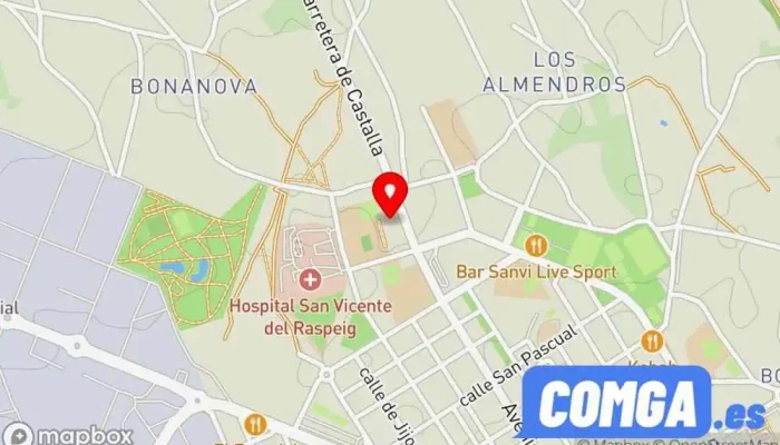 mapa de AutoSERVILLAVE Cerrajero en San Vicente del Raspeig