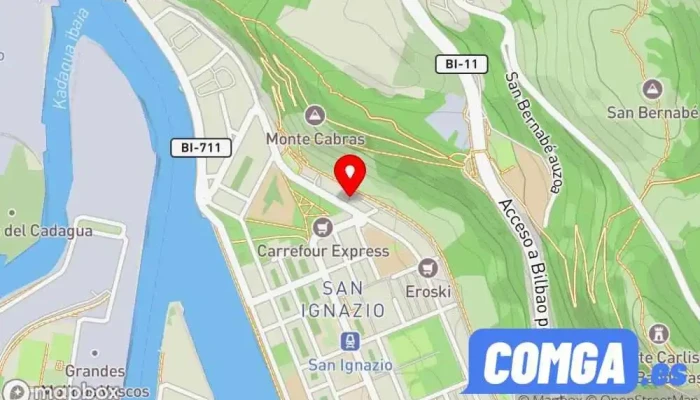 mapa de Bilbao Cerrajería: Seguridad y Oficinas Cerrajero, Proveedor de sistemas de seguridad en Bilbao