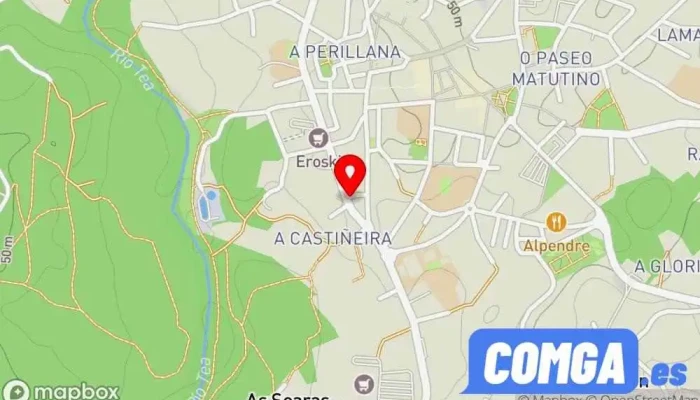 mapa de Carhouse Express Cerrajero, Albañil, Carpintero, Electricista, Persona de mantenimiento, Tienda de iluminación, Pintor, Fontanero en Ponteareas