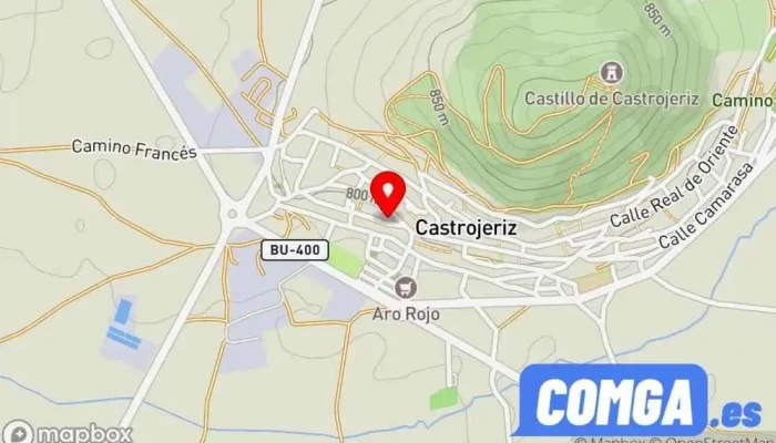 mapa de Castrojeriz  en Castrojeriz