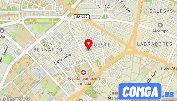 mapa de CERRAJERIA AGUSTIN Cerrajero en Salamanca