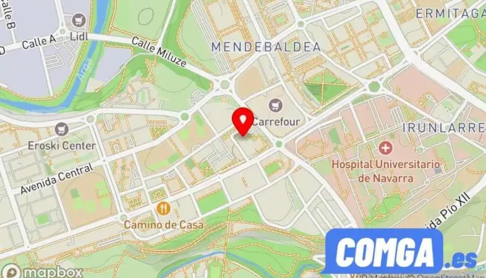 mapa de CERRAJERIA DANIEL LLAVES COCHE Y SEGURIDAD VIVIENDAS Cerrajero, Servicio de duplicación de llaves en Pamplona