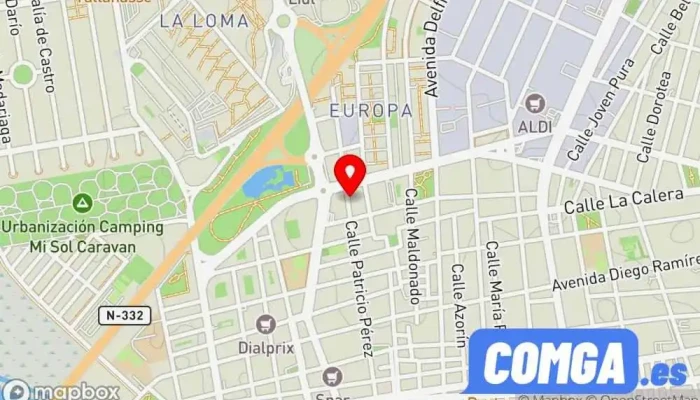 mapa de Cerrajeria Hnos.Prades Carpintería metálica y de aluminio, Proveedor de toldos, Proveedor de puertas para garaje, Servicio de duplicación de llaves, Cerrajero, Tienda de mosquiteras en Torrevieja