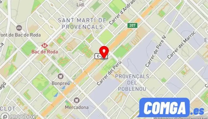 mapa de Cerrajeria Revilla Barcelona Cerrajero, Fábrica de puertas, Fabricant de productes metàl·lics, Tienda de cajas fuertes en Barcelona