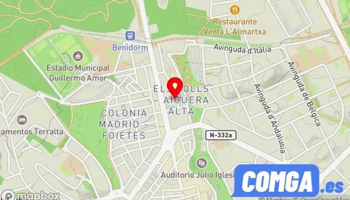 mapa de Cerrajero Benidorm Miguel Leon  en Benidorm