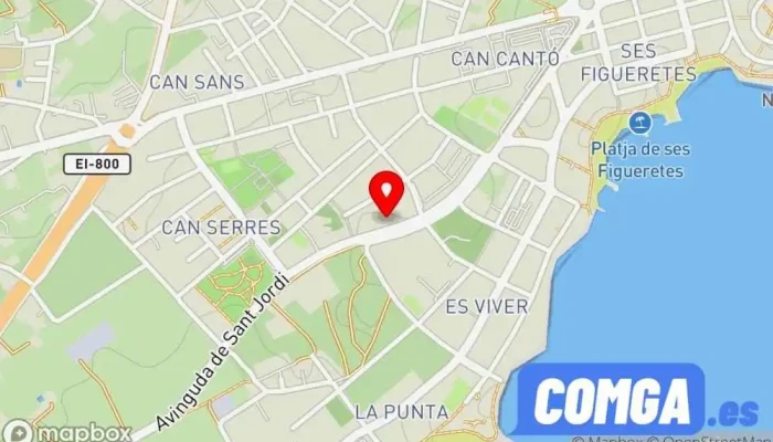 mapa de Cerrajero Ibiza 24 Horas - CerraMat Cerrajero en Ibiza