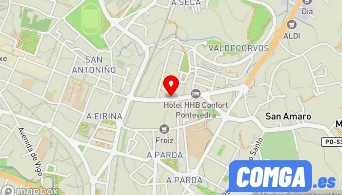 mapa de CERRAJEROS PONTEVEDRA O'REMENDEIRO 24H Cerrajero, Zapatero en Pontevedra