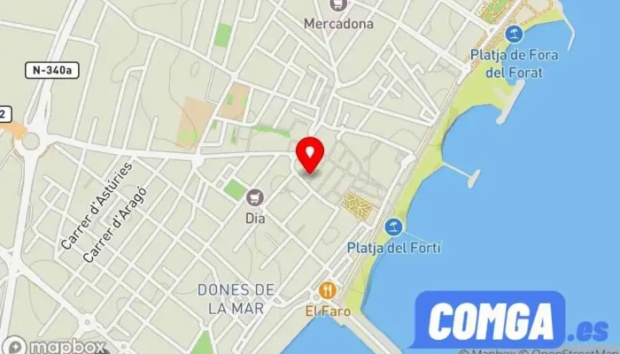 mapa de Cerrajeros Vimar 24h. Cerrajero, Proveedor de puertas, Servicio de duplicación de llaves, Tienda de cajas fuertes en Vinaròs