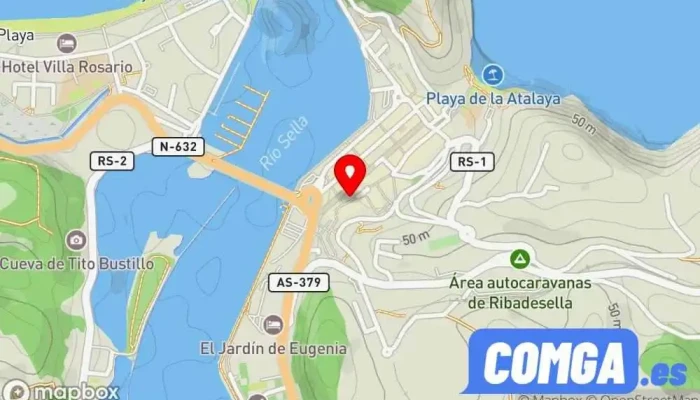 mapa de Cerrajería Botas Cerrajero en Ribadesella