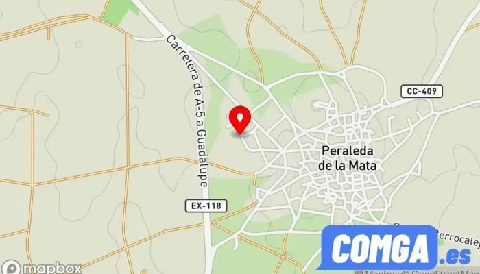 mapa de Cerrajería Gómez s.l Ventana de aluminio, Empresa de armaduras y ferrallas en Peraleda de la Mata
