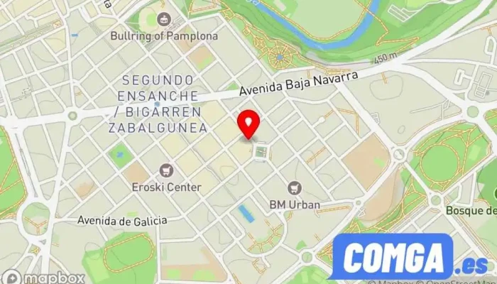 mapa de Cerrajería Ireki Cerrajero, Proveedor de puertas para garaje, Servicio de duplicación de llaves, Tienda de cajas fuertes, Servicio de seguridad, Proveedor de sistemas de seguridad en Pamplona