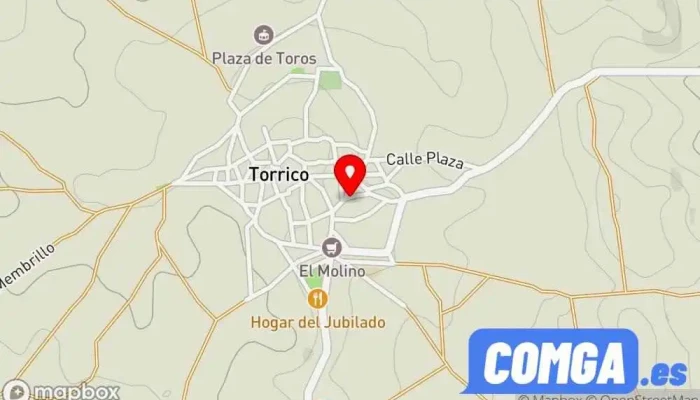 mapa de Cerrajería Núñez Rivas Cerrajero en Torrico