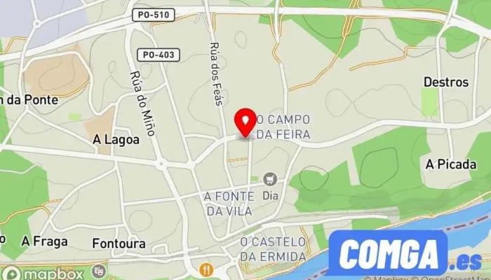 mapa de Cerraxeiro O Remendon Cerrajero en Salvaterra de Miño