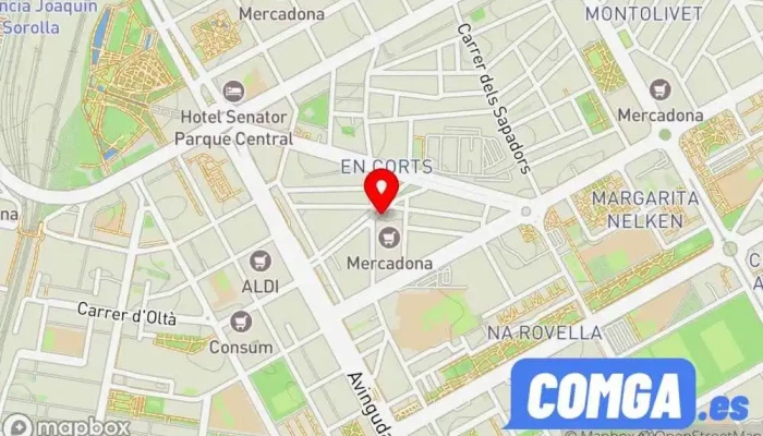 mapa de Copia de Llaves de Coche Valencia : Keycars Valencia Servicio de duplicación de llaves, Cerrajero en Valencia