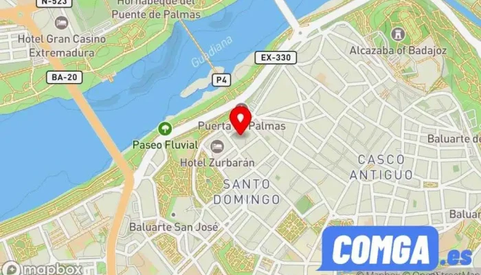 mapa de Eletricista 24 horas cerrajeria Cerrajero, Electricista en Badajoz