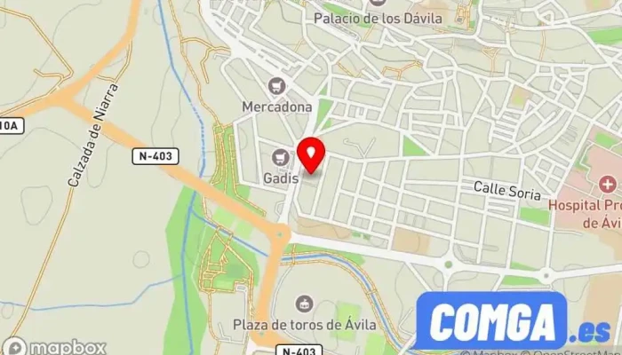 mapa de Francisco Sanz Illanas Cerrajero en Ávila