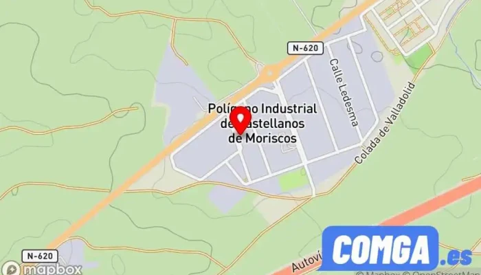 mapa de Helcesa - Helmántica de Cerrajería Carpintería metálica y de aluminio en Castellanos de Moriscos