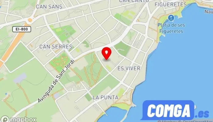 mapa de Ibiza Cerrajeros 24 horas SVTK Cerrajero en Ibiza