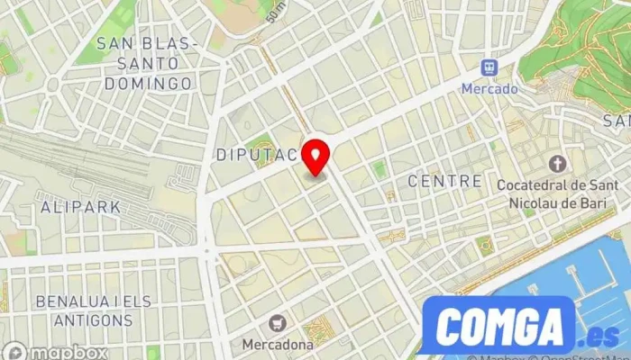 mapa de Juanjo Cerrajeros centro Cerrajero, Proveedor de puertas en Alicante