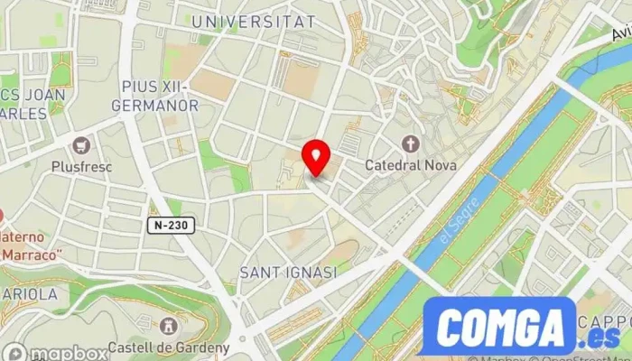 mapa de La Botiga de LO SERRALLER Cerrajero, Proveedor de puertas, Tienda de cajas fuertes en Lleida