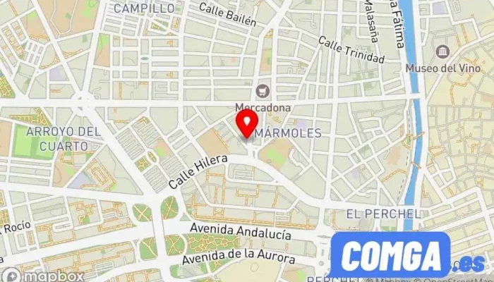 mapa de La boutique del mando y la llave - ATGA Cerrajero, Proveedor de puertas en Málaga