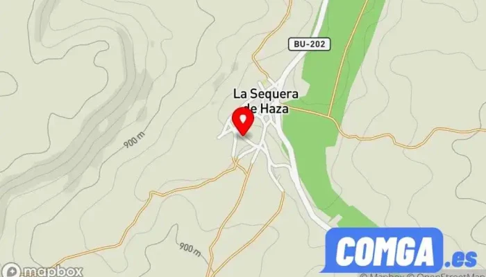 mapa de La Sequera de Haza  en La Sequera de Haza