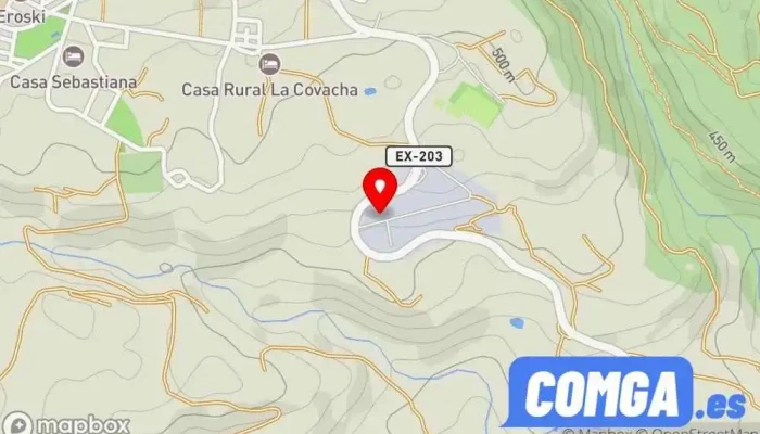 mapa de Losareña de Cerrajería Cerrajero, Herrero, Carpintería metálica y de aluminio en Losar de la Vera