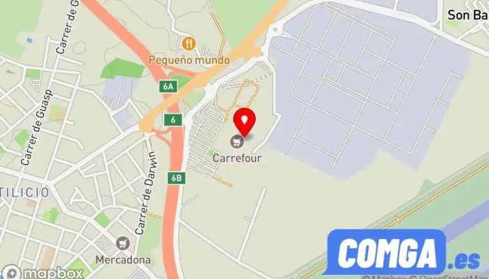 mapa de MISTER MINIT Cerrajero, Grabador, Servicio de duplicación de llaves, Tienda de sellos, Relojería en Palma