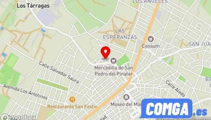 mapa de NOOR SERVICIOS 24 HORAS Instalación de persianas, Electricista, Tienda de bricolaje, Cerrajero, Fontanero en San Pedro del Pinatar