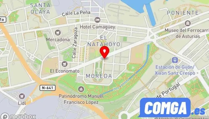 mapa de Pandiello Cerrajeros Servicio de duplicación de llaves, Cerrajero en Gijón