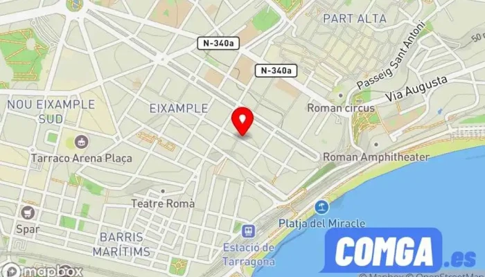 mapa de Rapidinstant Cerrajero, Servicio de duplicación de llaves, Zapatero en Tarragona