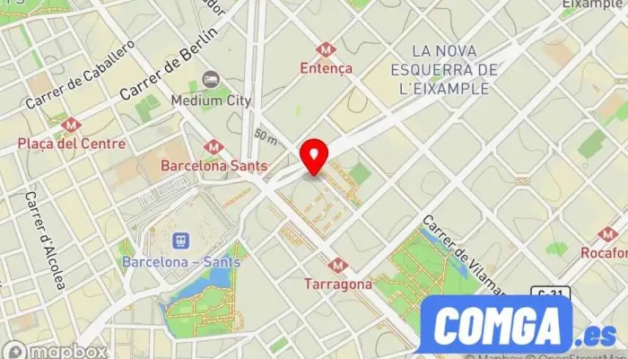 mapa de Rejas y Puertas Blindadas Ambtottancat Cerrajero, Proveedor de puertas en Barcelona