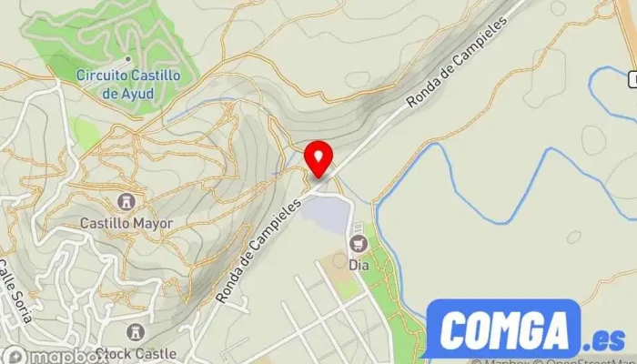 mapa de San Pascual Cerrajero en Calatayud