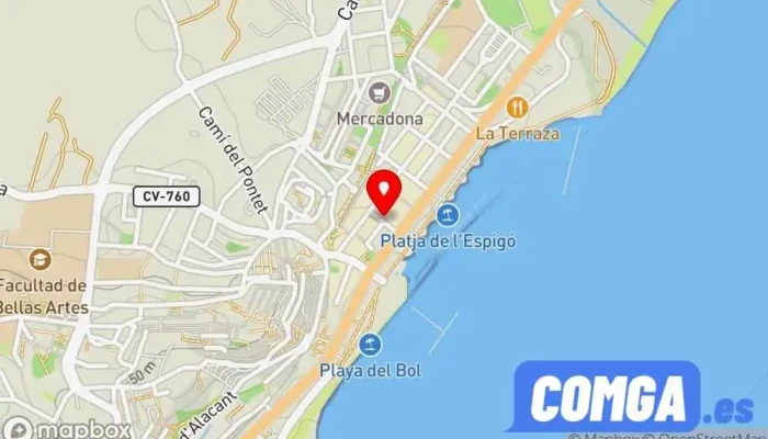 mapa de SERVI-CERRAJEROS, S.L. Cerrajero en Altea