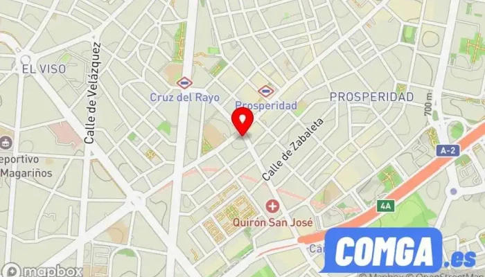 mapa de TIENDAS MULTISERVICIO Cerrajero, Ferretería, Servicio de duplicación de llaves, Zapatero en Madrid