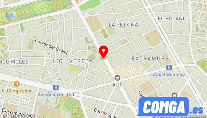 mapa de Toni Llaves Servicio de duplicación de llaves en Valencia