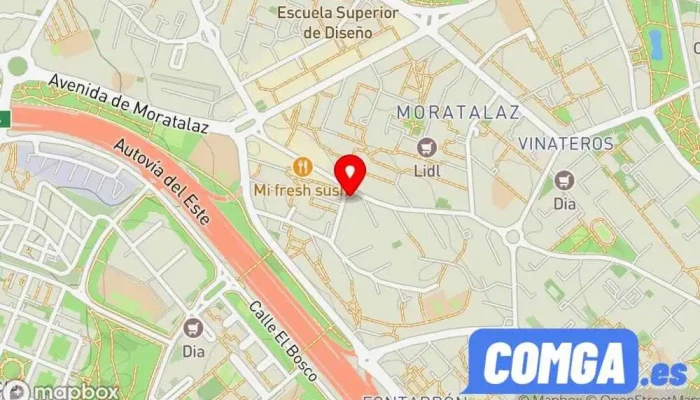 mapa de UNO CERRADURAS Cerrajero, Fábrica de puertas, Proveedor de puertas, Proveedor de productos para cerrar, Servicio de duplicación de llaves, Proveedor de sistemas de seguridad en Madrid